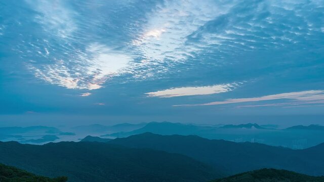 Tai Mo Shan - Sun Rise - Timelapse - 4K