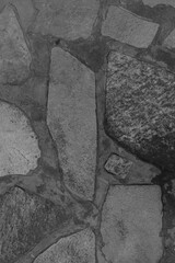 Stone Floor Texture Background Black and White 
