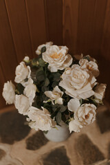 White and green wedding flowers 