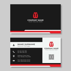Creative red colour Business Card design template