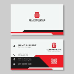 Creative red colour Business Card design template