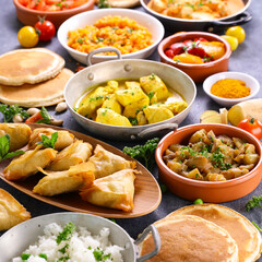 selection of indian food