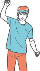 応援する男性③