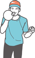 応援する男性②