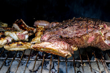 Slow preparation of grilled meat