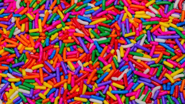 sweet, colorful, bright sprinkling for donuts or biscuits or for decorating desserts