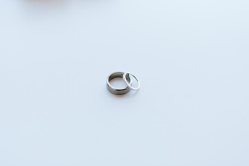 Wedding Rings on white background
