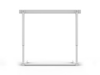 Blank racing hurdle for advertising mockup, 3d render illustration.