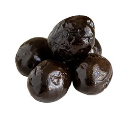 black olives isolated on a white background