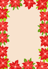 Naklejka na ściany i meble Fabulous winter.illustration of Christmas plants frame. Drawing for a postcard, poster