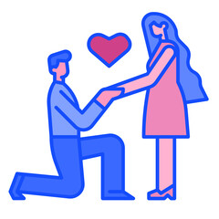 marriage proposal wedding icon