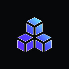 3d blue gradient vector icon