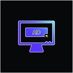 AD Media blue gradient vector icon