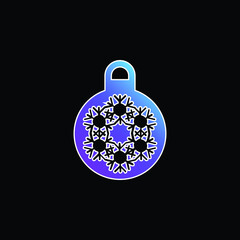 Obraz premium Bauble blue gradient vector icon
