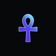 Ankh blue gradient vector icon