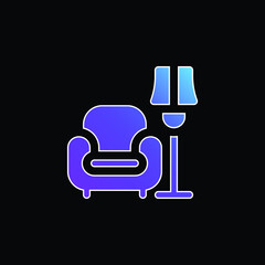 Armchair blue gradient vector icon