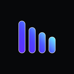 Bar Graph blue gradient vector icon