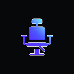 Barber Chair blue gradient vector icon