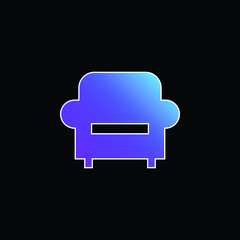 Armchair blue gradient vector icon