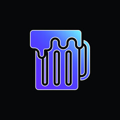 Beer blue gradient vector icon