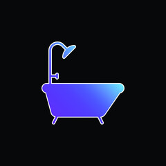 Bathtub blue gradient vector icon