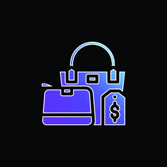 Bags blue gradient vector icon