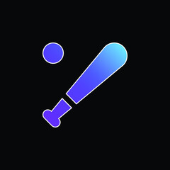 Baseball blue gradient vector icon