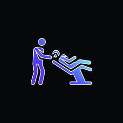 Barber blue gradient vector icon