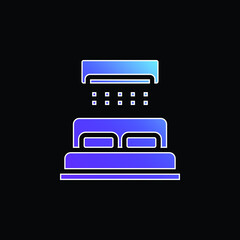 Bed blue gradient vector icon