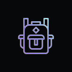 Backpack blue gradient vector icon