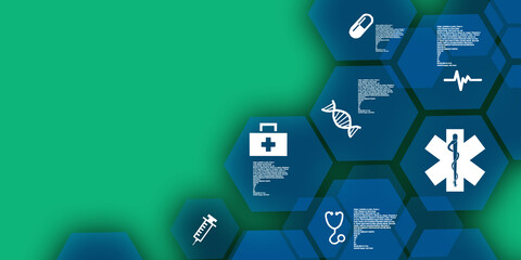 2D illustration medical structure background
