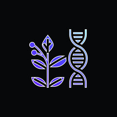 Biology blue gradient vector icon