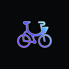 Bicycle blue gradient vector icon