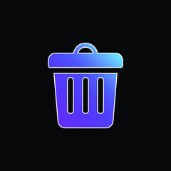 Bin blue gradient vector icon