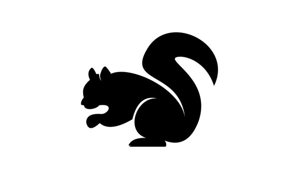 silhouette squirrel logo