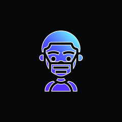 Boy blue gradient vector icon