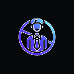 Blacklist blue gradient vector icon