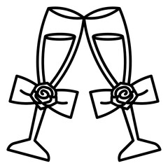 wine wedding icon