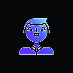 Boy blue gradient vector icon