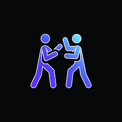 Boxing blue gradient vector icon