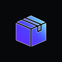 Box blue gradient vector icon