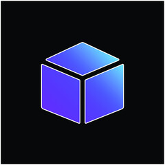 Box blue gradient vector icon