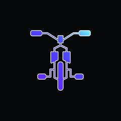 Bicycle blue gradient vector icon