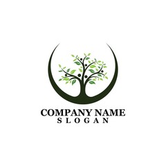 Family Tree Logo Design Vector and Nature lover family