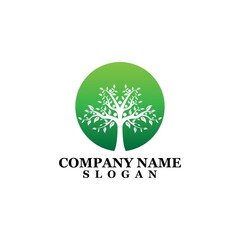 Family Tree Logo Design Vector and Nature lover family