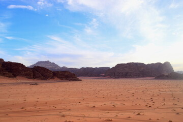 Fototapeta na wymiar desert sky wadi rum jordan