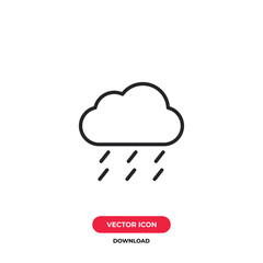 Rain icon vector. Weather sign
