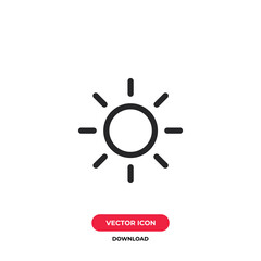 Sun icon vector. Sunshine sign