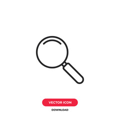 Loupe icon vector. Magnifier sign