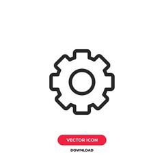 Setting icon vector. Gear sign